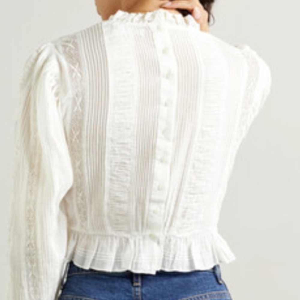 Doen Heloise White Lace Blouse